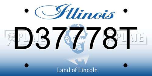 D37778T Illinois License Plate