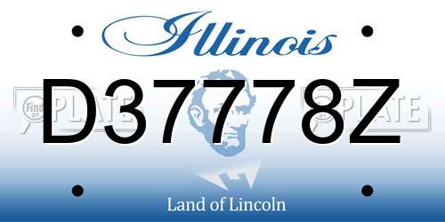 D37778Z Illinois License Plate