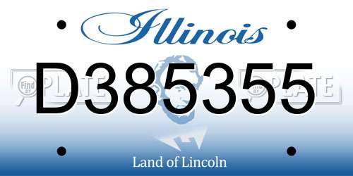 D385355 Illinois License Plate