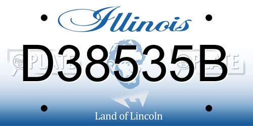 D38535B Illinois License Plate