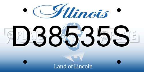 D38535S Illinois License Plate