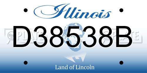 D38538B Illinois License Plate