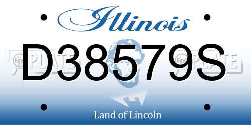 D38579S Illinois License Plate