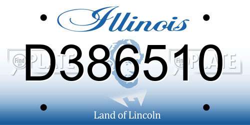 D386510 Illinois License Plate