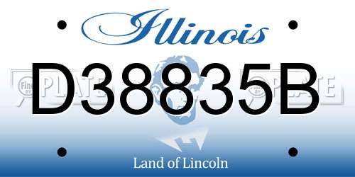 D38835B Illinois License Plate