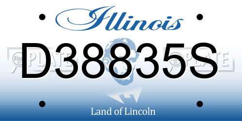 D38835S Illinois License Plate