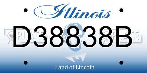 D38838B Illinois License Plate