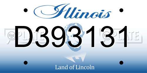 D393131 Illinois License Plate