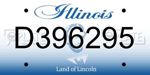 D396295 Illinois License Plate