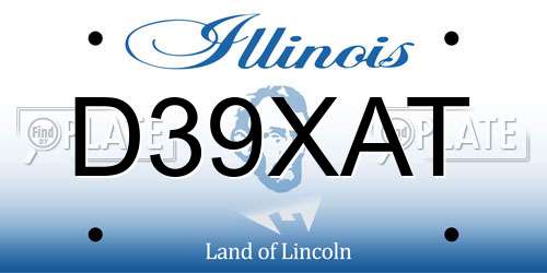 D39XAT Illinois License Plate