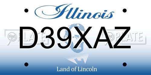 D39XAZ Illinois License Plate
