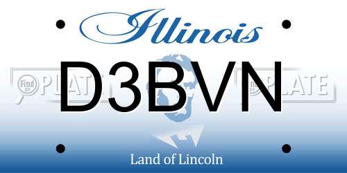 D3BVN Illinois License Plate