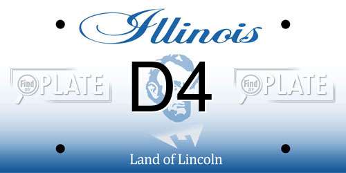 D4 Illinois License Plate