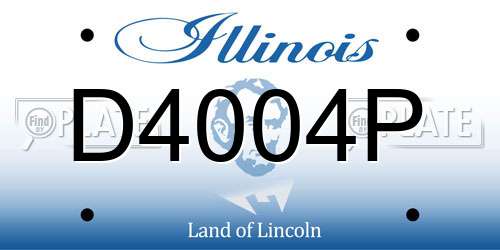 D4004P Illinois License Plate