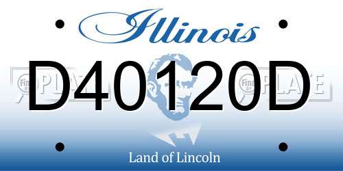 D40120D Illinois License Plate