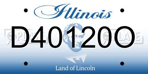 D40120O Illinois License Plate
