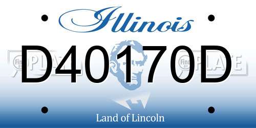 D40170D Illinois License Plate