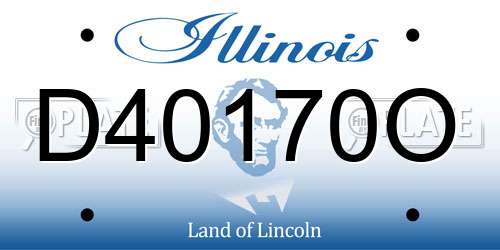 D40170O Illinois License Plate