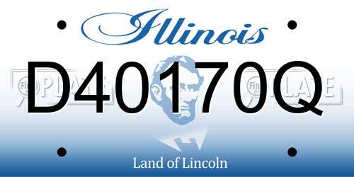 D40170Q Illinois License Plate