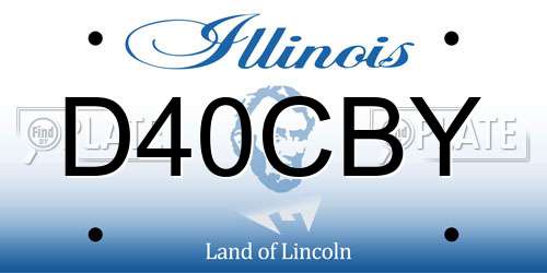 D40CBY Illinois License Plate
