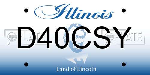 D40CSY Illinois License Plate