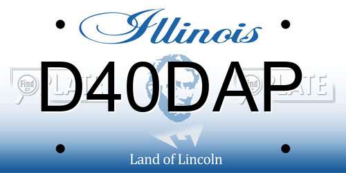 D40DAP Illinois License Plate