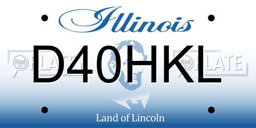 D40HKL Illinois License Plate