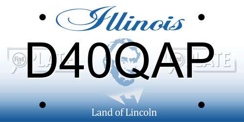 D40QAP Illinois License Plate