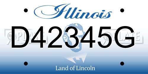 D42345G Illinois License Plate