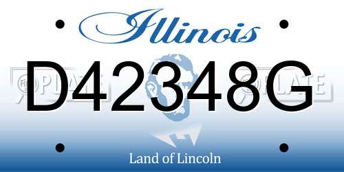 D42348G Illinois License Plate