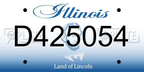 D425054 Illinois License Plate