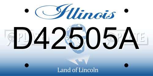 D42505A Illinois License Plate
