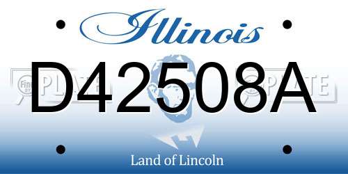 D42508A Illinois License Plate