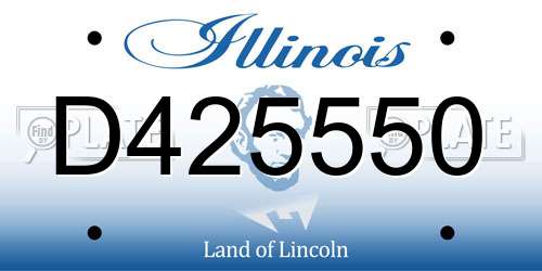 D425550 Illinois License Plate