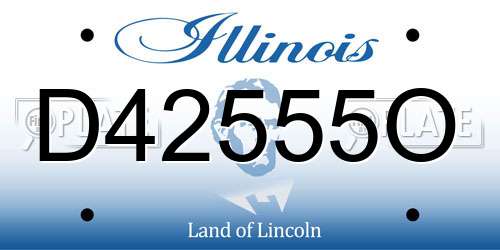 D42555O Illinois License Plate