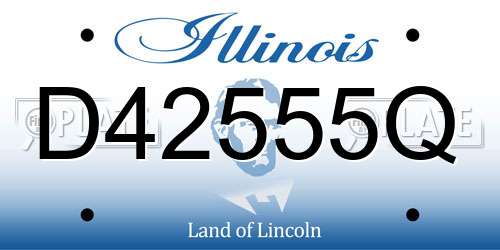 D42555Q Illinois License Plate