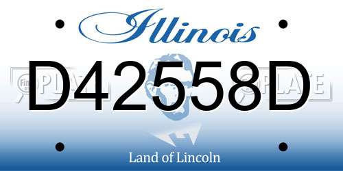 D42558D Illinois License Plate