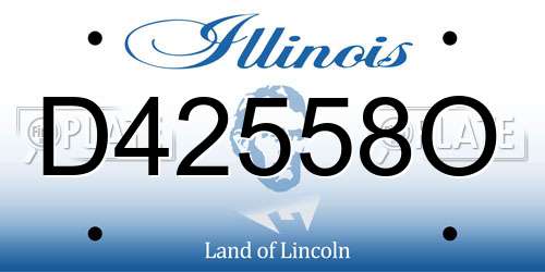 D42558O Illinois License Plate