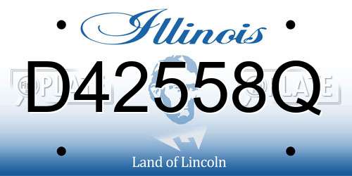 D42558Q Illinois License Plate