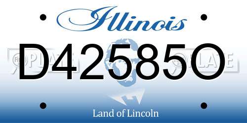 D42585O Illinois License Plate