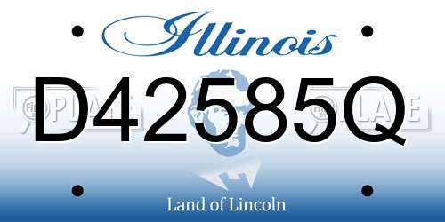 D42585Q Illinois License Plate