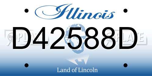 D42588D Illinois License Plate
