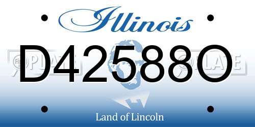 D42588O Illinois License Plate
