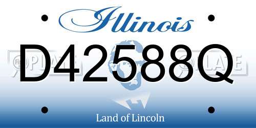 D42588Q Illinois License Plate