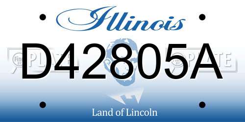 D42805A Illinois License Plate
