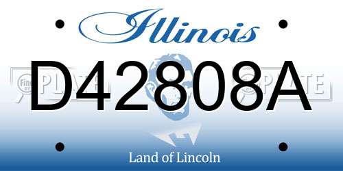 D42808A Illinois License Plate
