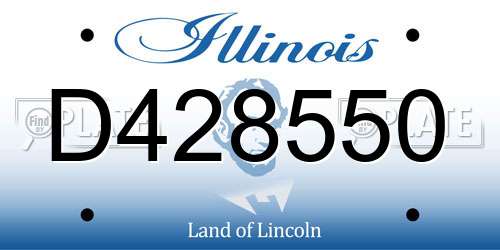 D428550 Illinois License Plate