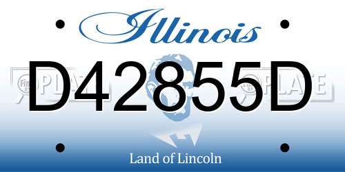 D42855D Illinois License Plate