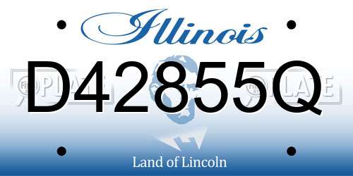 D42855Q Illinois License Plate