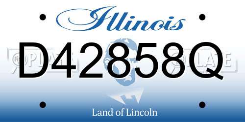 D42858Q Illinois License Plate